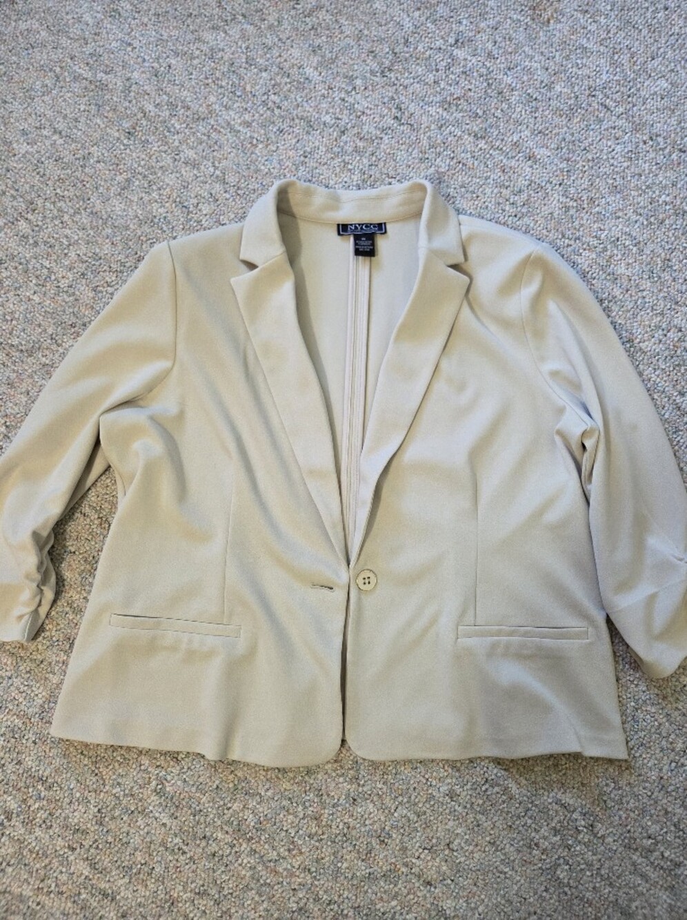 NYCC Cream Single-Button Blazer